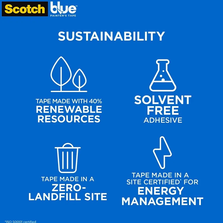ScotchBlue Sharp Lines 1.88" x 60 yds. Medium Painter Tape, Blue (2093-48EC)* Masking Tape