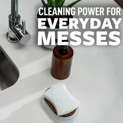 Scotch-Brite Greener Clean Scrub Sponge, Tan, 3/Pack (97033)