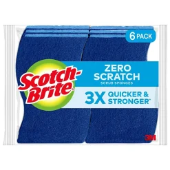 Scotch-Brite Non-Scratch Scrub Sponge, Blue, 6/Pack (526-5)