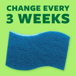 Scotch-Brite Non-Scratch Scrub Sponge, Blue, 6/Pack (526-5)