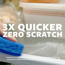 Scotch-Brite Non-Scratch Scrub Sponge, Blue, 6/Pack (526-5)