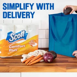 Scott Comfort Plus Mega Toilet Paper, 1-ply, White, 462 Sheets/Roll, 36 Rolls/Case (54262)