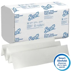 Paper Towels<Scott Control Plus+ Slimfold Recycled Multifold Paper Towels, 1-ply, 90 Sheets/Pack, 24 Packs/Carton (04442)