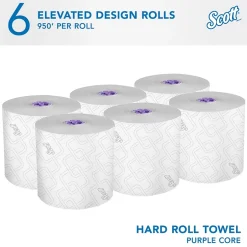 Paper Towels<Scott Essential Recycled Hardwound Paper Towels, 1-ply, 950 ft./Roll, 6 Rolls/Carton (02001)