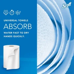 Paper Towels<Scott Essential Recycled Hardwound Paper Towels, 1-ply, 800 ft./Roll, 12 Rolls/Carton (01040)