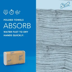 Paper Towels<Scott Essential Recycled Multifold Paper Towels, 1-ply, 250 Sheets/Pack, 16 Packs/Carton (1840)
