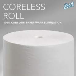 Scott Essential Recycled Coreless Toilet Paper, 2-ply, White, 1000 Sheets/Roll, 36 Rolls/Case (04007)
