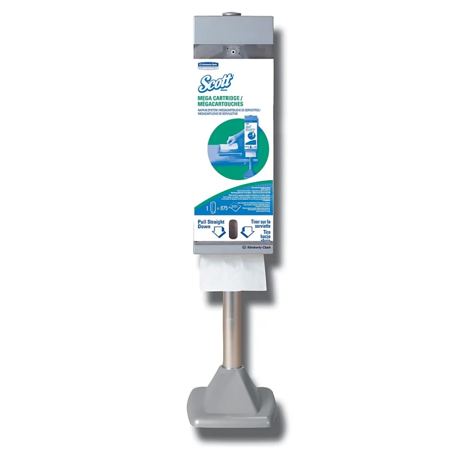 Napkins<Scott Mega Cartridge Recycled Beverage Napkin, 1-ply, White, 875 Napkins/Pack, 6/Carton (98908)