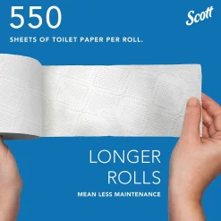 Scott Professional Toilet Paper, 2-Ply, White, 550 Sheets/Roll, 40 Rolls/Carton (48040)