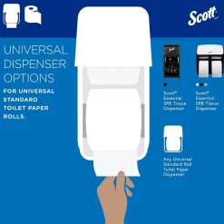 Scott Professional Toilet Paper, 2-Ply, White, 550 Sheets/Roll, 40 Rolls/Carton (48040)