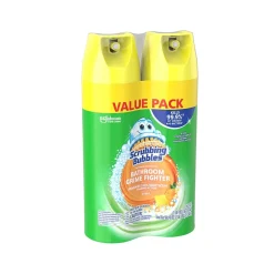 Scrubbing bubbles Bathroom Grime Fighter Disinfecting Surface Cleaner Aerosol, Citrus Scent, 20 oz., 2/Pack (306381)