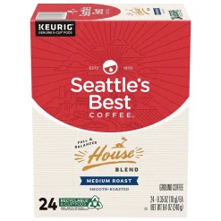Keurig K-Cups<Seattle's Best Coffee House Blend Keurig® K-Cup® Pods, Medium Roast, 24/Box (SBK30189)