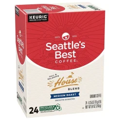 Keurig K-Cups<Seattle's Best Coffee House Blend Keurig® K-Cup® Pods, Medium Roast, 24/Box (SBK30189)
