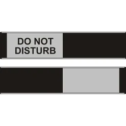 Social Distance Signage<Seco Adhesive Do Not Disturb Sliding Sign, 10" x 2", Black/Gray (BA104)