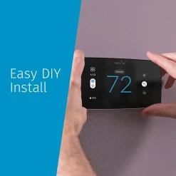 Smart Thermostats<Emerson Sensi Touch 2 Smart Programmable Wi-Fi Thermostat, Works with Alexa, Black Beveled Edge (ST76)