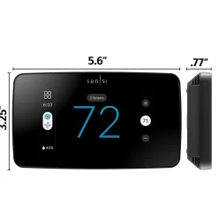 Smart Thermostats<Emerson Sensi Touch 2 Smart Programmable Wi-Fi Thermostat, Works with Alexa, Black Beveled Edge (ST76)