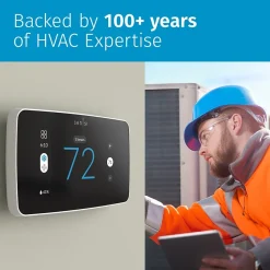 Smart Thermostats<Emerson Sensi Touch 2 Smart Programmable Wi-Fi Thermostat, Works with Alexa, White Beveled Edge (ST76W)