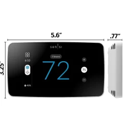Smart Thermostats<Emerson Sensi Touch 2 Smart Programmable Wi-Fi Thermostat, Works with Alexa, White Beveled Edge (ST76W)