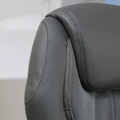 Best Amplify Ergonomic Faux Leather Swivel Executive Chair, Light Gray (43673C) Office Chairs