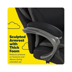 Big & Tall Ergonomic Bonded Leather Swivel Executive Chair, Black (44954) Office Chairs