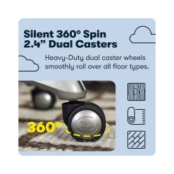 Big & Tall Ergonomic Bonded Leather Swivel Executive Chair, Black (44954) Office Chairs