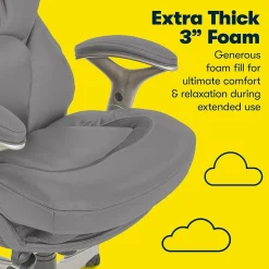 Sale Claremont Ergonomic Faux Leather Swivel Executive Chair with Back in Motion Technology, (44186A) Ergonomic Chairs