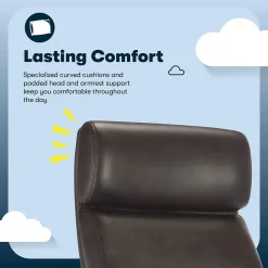 Online Comfort Big & Tall Ergonomic Bonded Leather Swivel Executive Office Chair, Brown (CHR10131B) Office Chairs