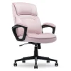 Hot Comfort Classic Ergonomic Velvet Fabric Swivel Executive Chair, Pink (CCHR10005C) Office Chairs