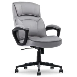 Hot Comfort Classic Ergonomic Velvet Fabric Swivel Executive Chair, Gray (CCHR10005A) Office Chairs