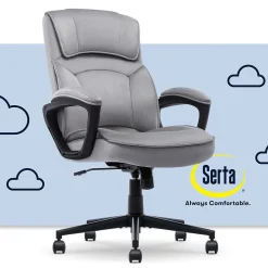 Hot Comfort Classic Ergonomic Velvet Fabric Swivel Executive Chair, Gray (CCHR10005A) Office Chairs