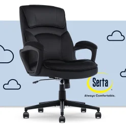 Hot Comfort Classic Ergonomic Velvet Fabric Swivel Executive Chair, Black (CCHR10005D) Office Chairs