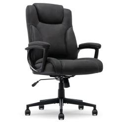 Sale Comfort Eco Ergonomic Velvet Fabric Swivel Executive Chair, Light Black (CCHR10006B) Office Chairs