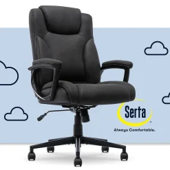 Sale Comfort Eco Ergonomic Velvet Fabric Swivel Executive Chair, Light Black (CCHR10006B) Office Chairs