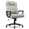 New Comfort Eco Ergonomic Velvet Fabric Swivel Executive Chair, Light Grey (CCHR10006A) Office Chairs