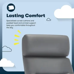 Hot Comfort Ergonomic Bonded Leather Swivel Executive Chair, Gray (CHR10130C) Office Chairs