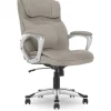 New Cyrus Ergonomic Fabric Swivel Executive Chair, Glacial Gray (47910) Office Chairs