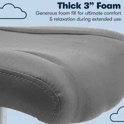 New Essentials Armless Ergonomic Bonded Leather/Mesh Swivel Task Chair, (48740A) Ergonomic Chairs