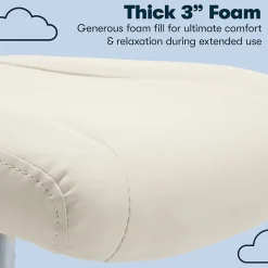 Essentials Armless Ergonomic Bonded Leather/Mesh Swivel Task Chair, (48740B) Office Chairs