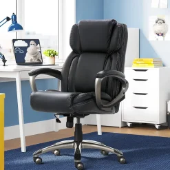 Outlet Garret Ergonomic Bonded Leather Swivel Executive Office Chair, (43520A) Ergonomic Chairs