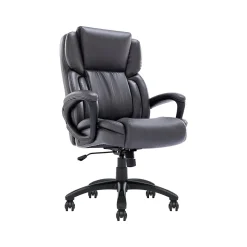 New Garret Ergonomic Bonded Leather Swivel Executive Chair, (43520F) Ergonomic Chairs