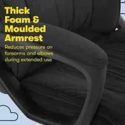 Sale Hannah I Ergonomic Microfiber Swivel Executive Chair, (43670D) Ergonomic Chairs