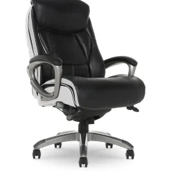 Sale Lautner Ergonomic Bonded Leather Swivel Executive Chair, Black/Cream (44942) Office Chairs