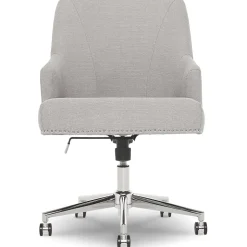 Discount Leighton Fabric Home Office Chair, Light Gray (48371) Office Chairs