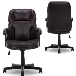 Best Manager's Office Chair, Puresoft® Faux Leather, Roasted Chestnut Brown (43669OSS) Ergonomic Chairs