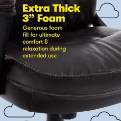 Best Manager's Office Chair, Puresoft® Faux Leather, Roasted Chestnut Brown (43669OSS) Ergonomic Chairs