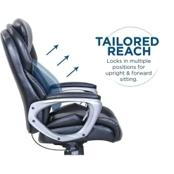 Outlet My Fit Ergonomic Bonded Leather Swivel Executive Chair, Black (CHR100014) Office Chairs