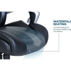 Outlet My Fit Ergonomic Bonded Leather Swivel Executive Chair, Black (CHR100014) Office Chairs