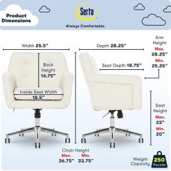 Hot Style Ashland Fabric Swivel Computer and Desk Chair, (48372) Ergonomic Chairs