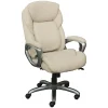 Sale Works My Fit Ergonomic Bonded Leather Swivel Executive Chair, Ivory (48097A) Office Chairs
