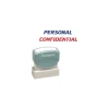 Xstamper Shachihata Inc "Personal/Confidential" Pre-Inked Stamp, Blue/Red, 1/2" x 1 5/8" New